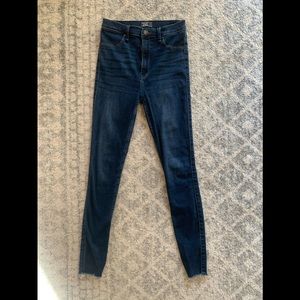 Abercrombie High Rise Dark Wash Skinny Jeans